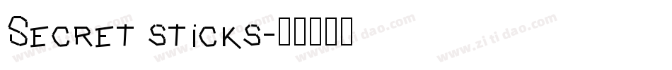 Secret sticks字体转换